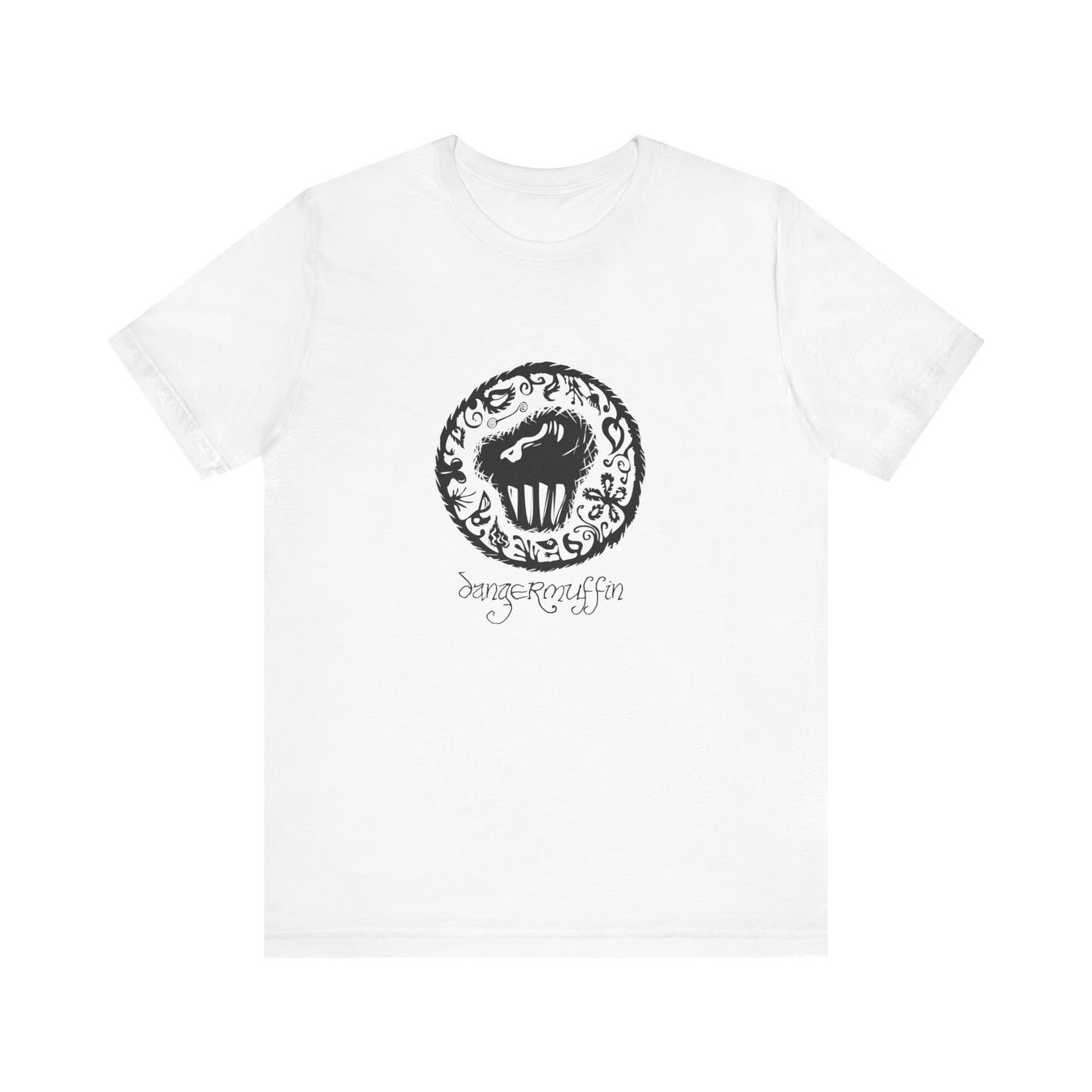 Dangermuffin Black 'Script Logo' Unisex Jersey Short Sleeve Tee