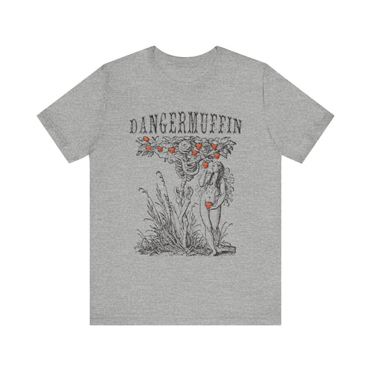 Dangermuffin 'Tree of Life' Black Text / Red Muffins Design Unisex Jersey Short Sleeve Tee