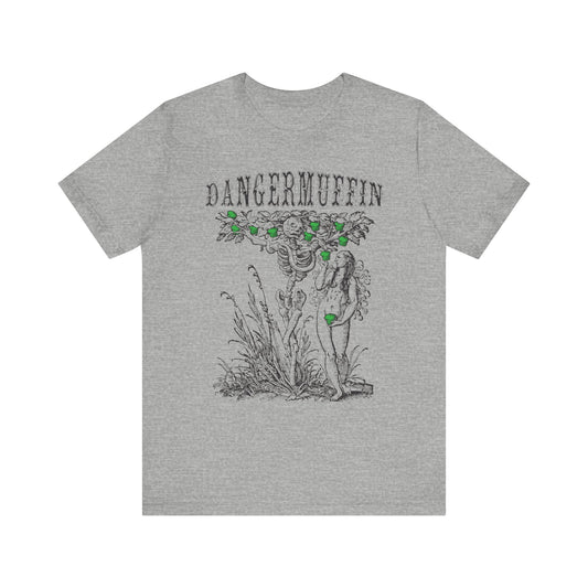 Dangermuffin 'Tree of Life' Black Text / Green Muffins Design Unisex Jersey Short Sleeve Tee