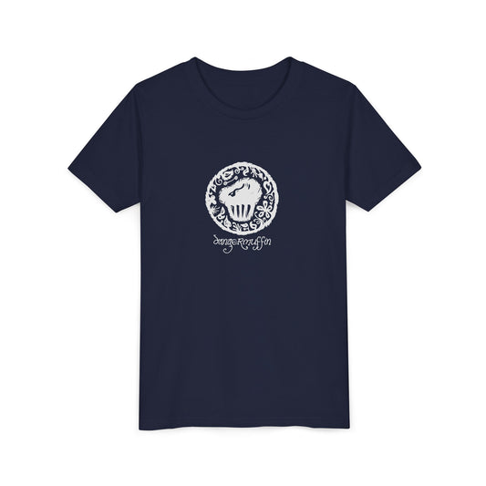 Dangermuffin White 'Script Logo' Youth Short Sleeve Tee