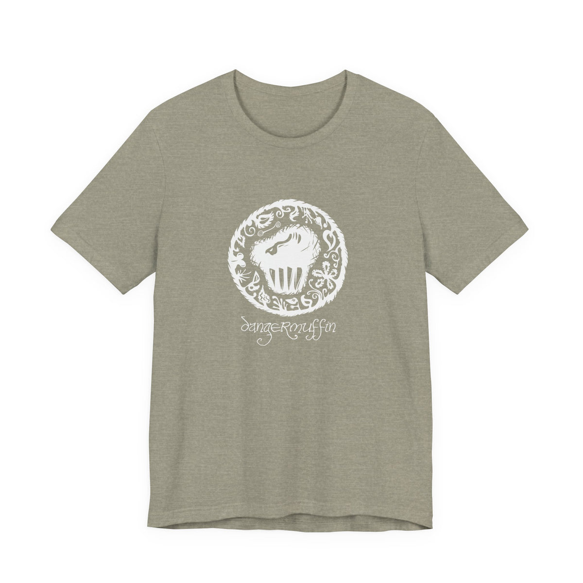 Dangermuffin White 'Script Logo' Unisex Jersey Short Sleeve Tee