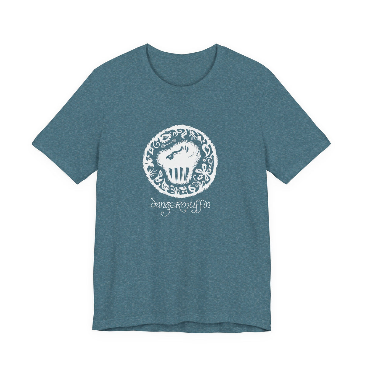Dangermuffin White 'Script Logo' Unisex Jersey Short Sleeve Tee